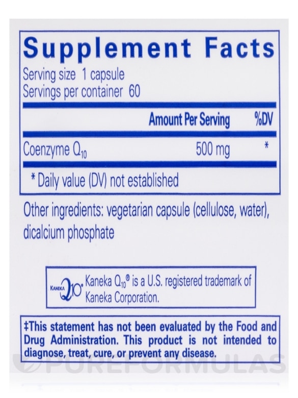 CoQ10 - 500 mg - 60 Capsules - Alternate View 4