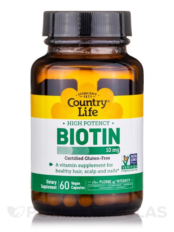 High Potency Biotin 10 mg - 60 Vegan Capsules