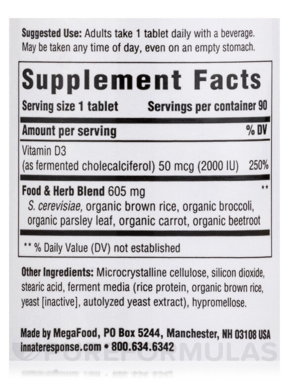 Vitamin D3 2000 IU (50 mcg) - 90 Tablets - Alternate View 4