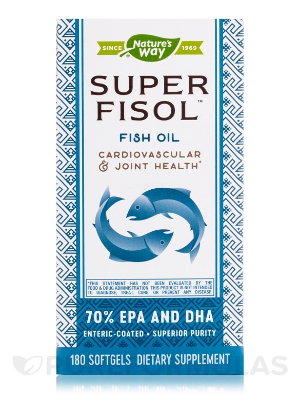 Super Fisol Fish Oil - 180 Softgels - Alternate View 3