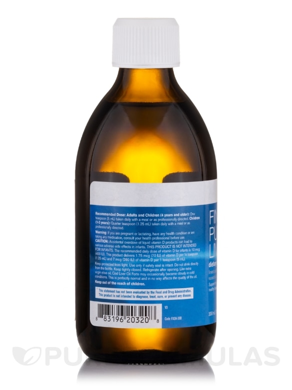 Finest Pure Cod Liver Oil - 10.1 fl. oz (300 ml) - Alternate View 2