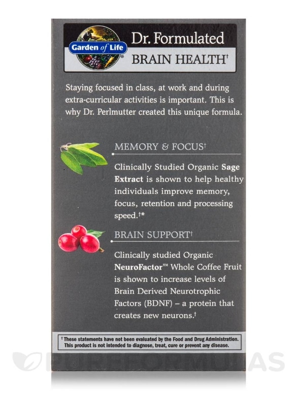 Dr. Formulated Brain Health Memory & Focus for Young Adults - 60 Vegetarian Tablets - Alternate View 5