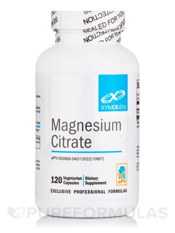 Magnesium Citrate - 120 Vegetarian Capsules