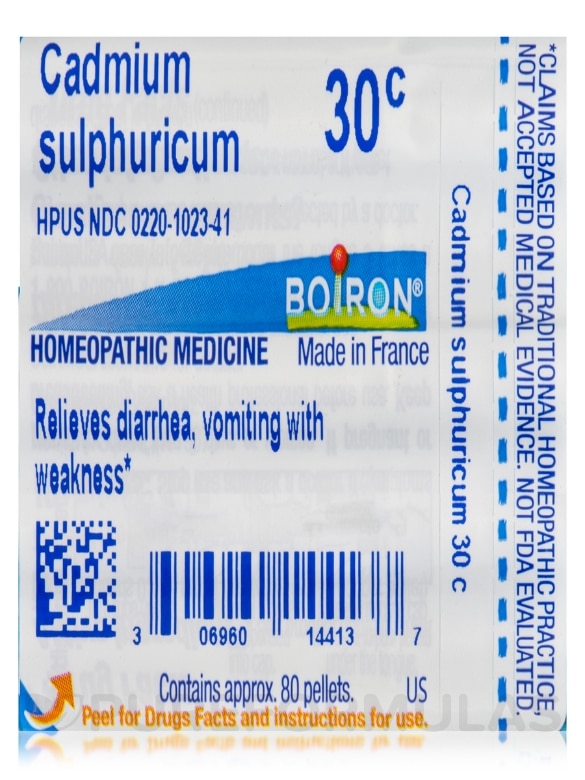 Cadmium Sulfuricum 30c - 1 Tube (approx. 80 pellets) - Alternate View 6