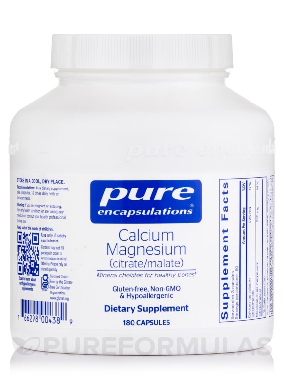 Calcium Magnesium (citrate/malate) - 180 Capsules