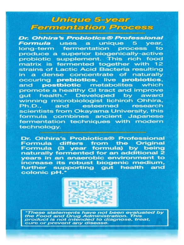 Dr. Ohhira's Probiotics® Professional Formula - 120 Capsules - Alternate View 7