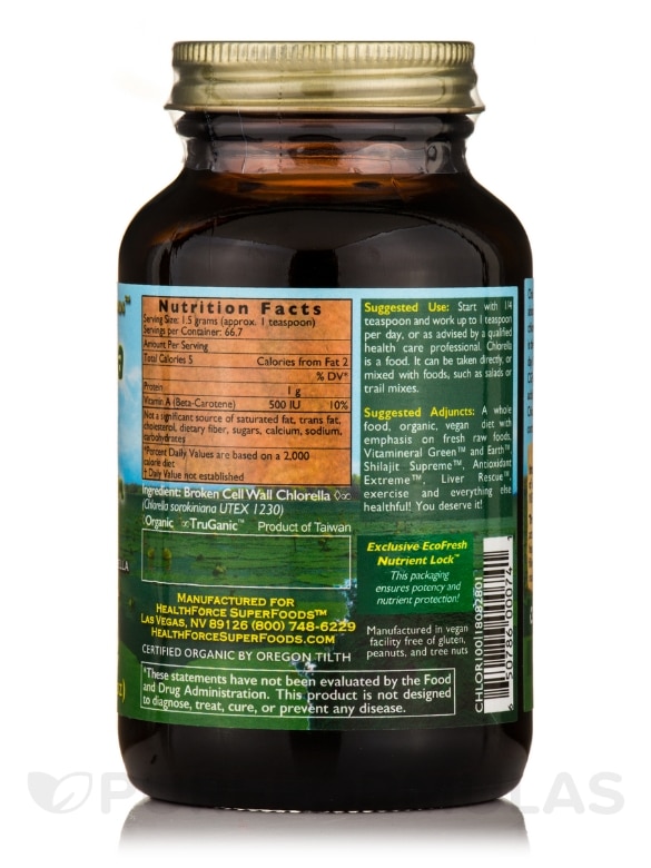 Chlorella Manna™ Powder - 3.53 oz (100 Grams) - Alternate View 1