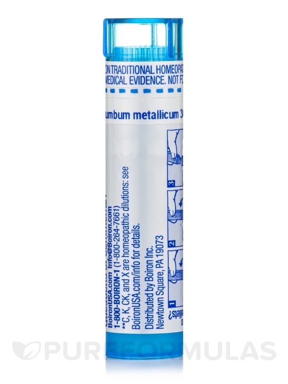Plumbum Metallicum 30c - 1 Tube (approx. 80 pellets) - Alternate View 4