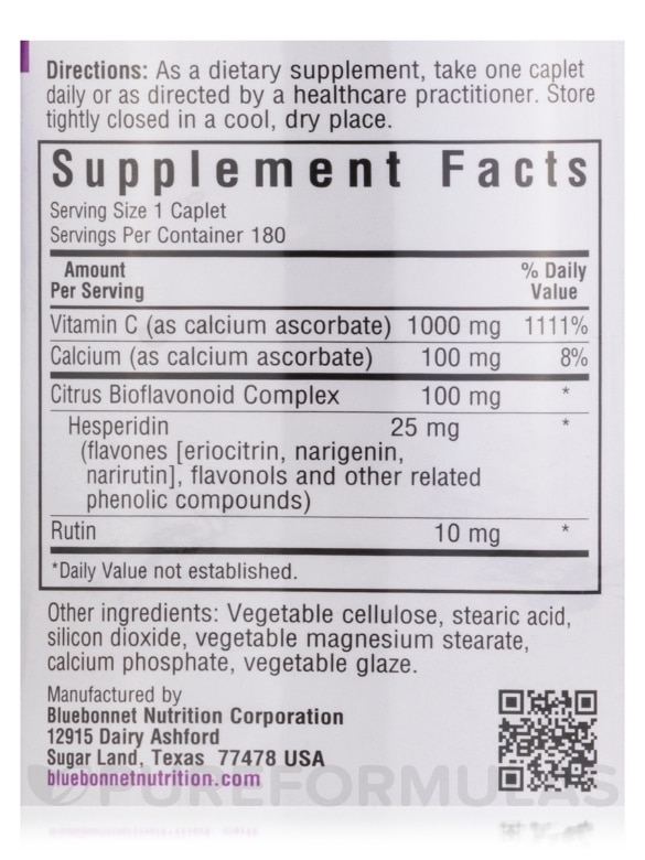 Buffered Vitamin C-1000 mg - 180 Caplets - Alternate View 3