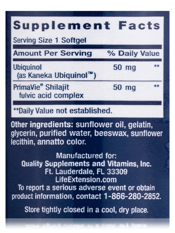 Super Ubiquinol CoQ10 with Enhanced Mitochondrial Support 50 mg - 100 Softgels - Alternate View 3