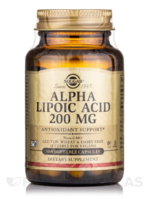 Alpha Lipoic Acid 200 mg - 50 Vegetable Capsules