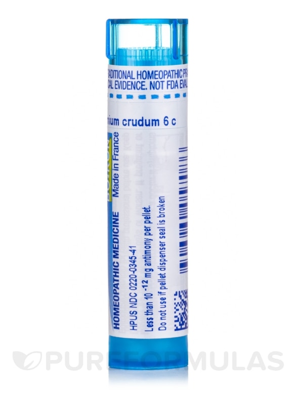Antimonium Crudum 6c - 1 Tube (approx. 80 pellets) - Alternate View 1