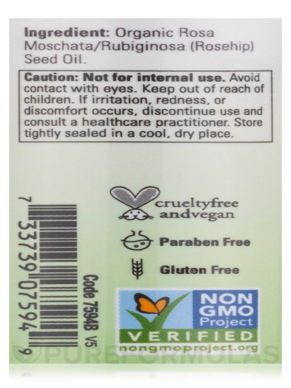 NOW® Solutions - Organic Rose Hip Seed Oil 100% Pure - 1 fl. oz (30 ml) - Alternate View 4