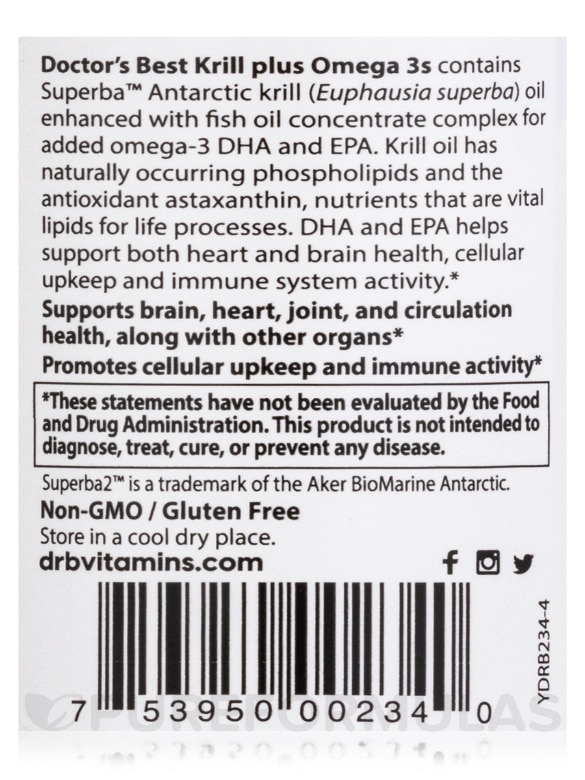 Enhanced Krill with DHA & EPA - 60 Softgels - Alternate View 4