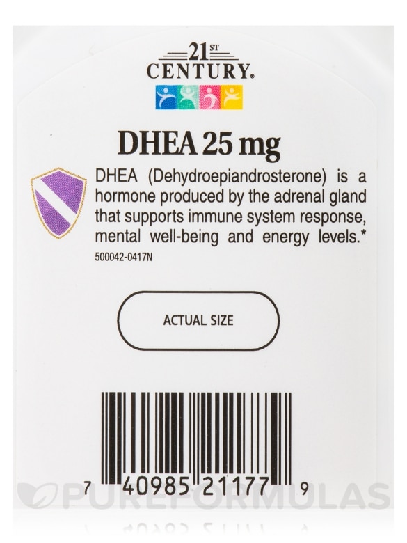 DHEA 25 mg - 90 Capsules - Alternate View 5