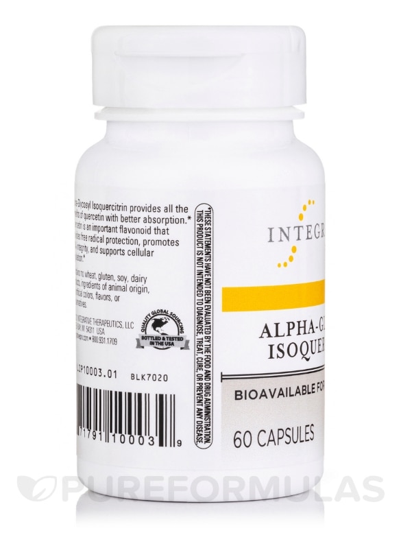 Alpha-Glycosyl Isoquercitrin - 60 Vegetable Capsules - Alternate View 3