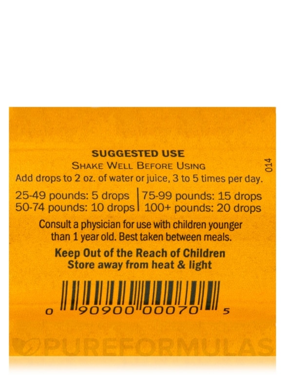 Kids Echinacea (Alcohol-Free), Orange-Flavor - 1 fl. oz (30 ml) - Alternate View 4