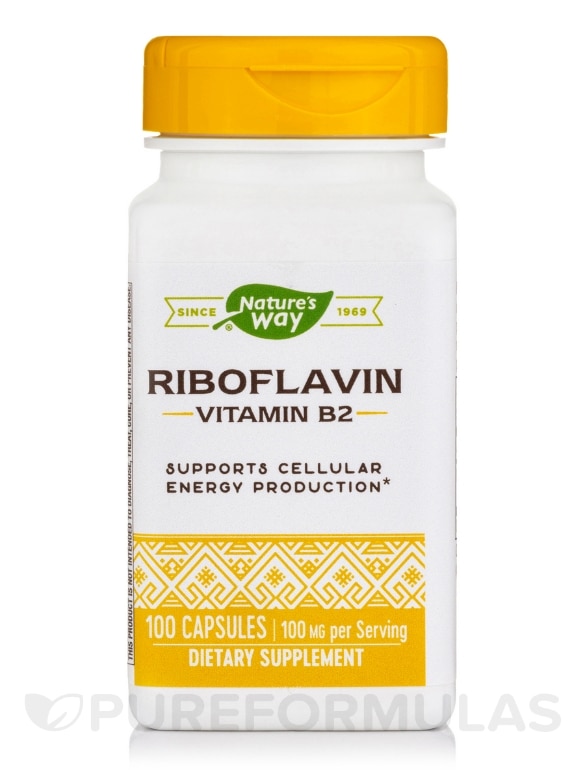 Riboflavin 100 mg (Vitamin B-2) - 100 Capsules