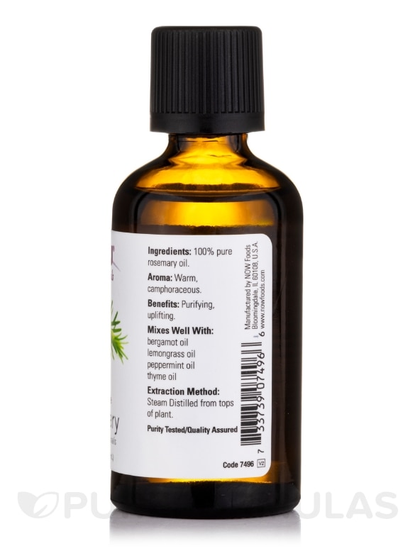 NOW® Essential Oils - Rosemary Oil (100% Pure) - 2 fl. oz (59 ml) - Alternate View 1