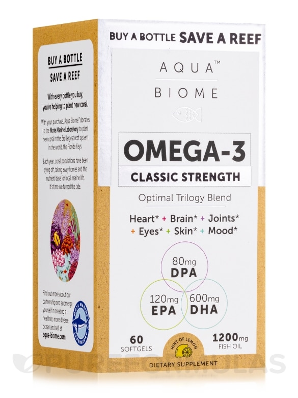 Aqua Biome™ Fish Oil Classic Strength - 60 Softgels