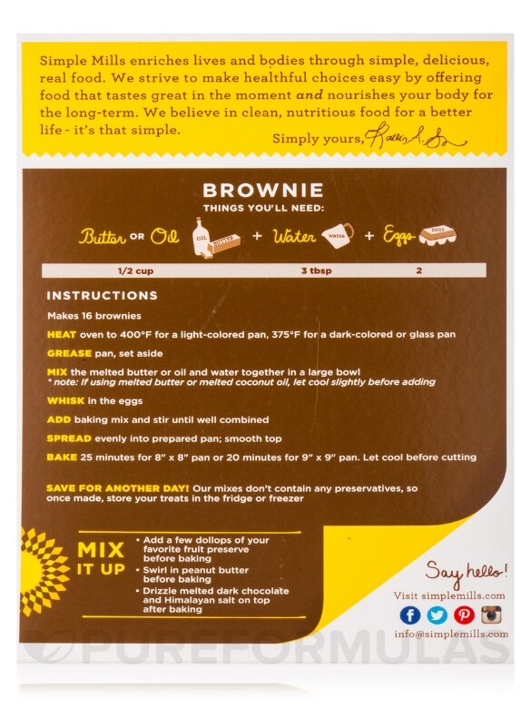 Almond Flour Brownie Mix - 12.9 oz (368 Grams) - Alternate View 7