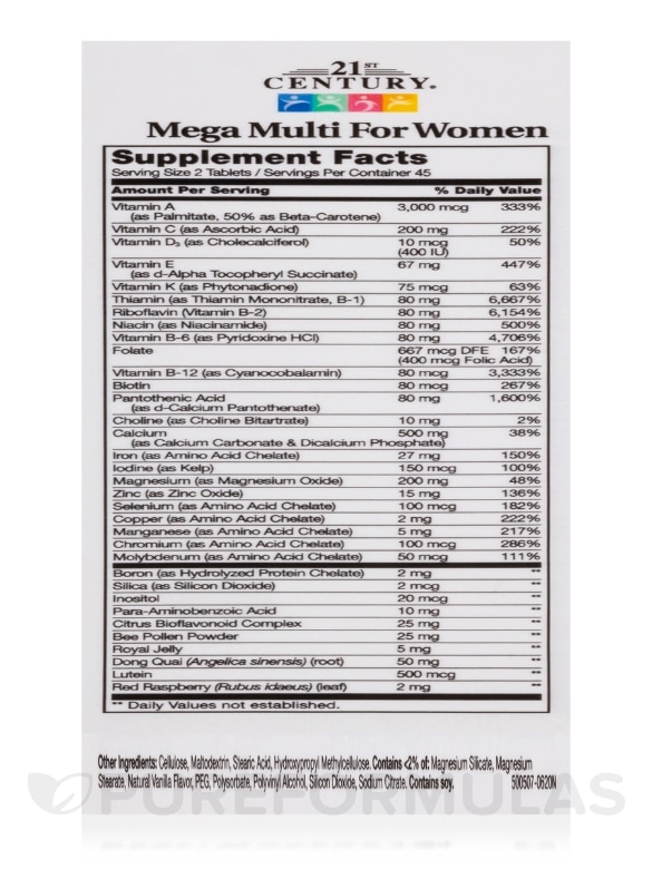 Mega Multi For Women - 90 Tablets - Alternate View 5
