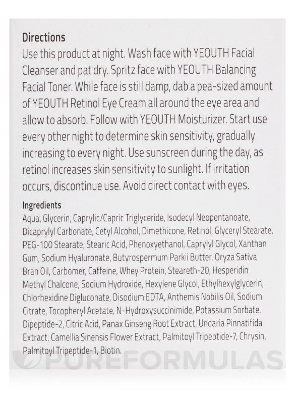 Retinol Eye Cream with Hyaluronic Acid and Tripeptide Complex - 1 fl. oz (30 ml) - Alternate View 8