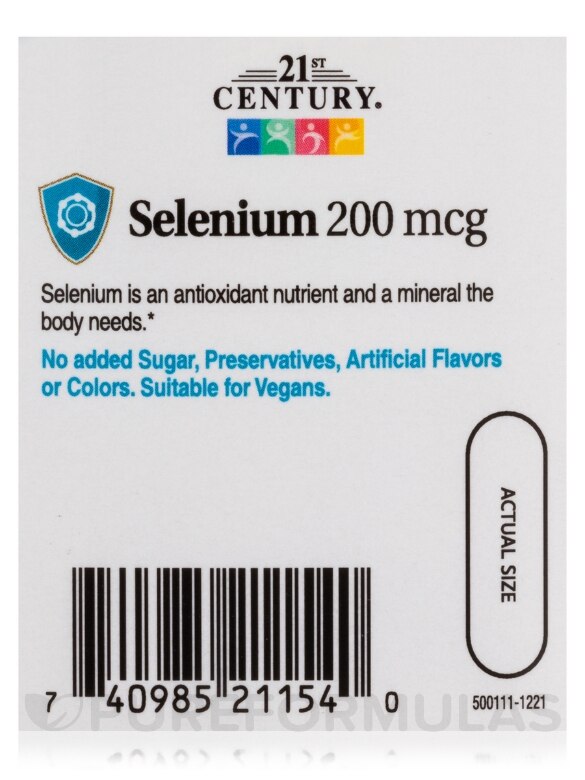 Selenium 200 mcg - 60 Capsules - Alternate View 5