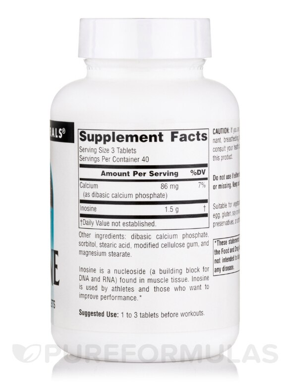 Inosine 500 mg - 120 Tablets - Alternate View 1