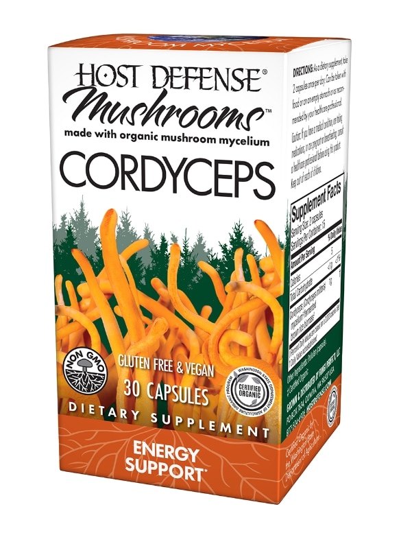 Organic Cordyceps - 30 Vegetarian Capsules - Alternate View 1