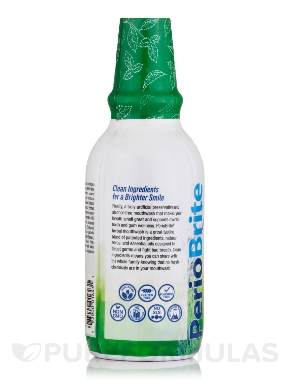 PerioBrite® Mouthwash, Alcohol-Free, Coolmint - 16 fl. oz (480 ml) - Alternate View 2