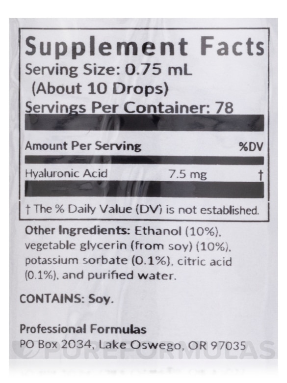 Hyaluronic Acid - 2 fl. oz (59 ml) - Alternate View 4