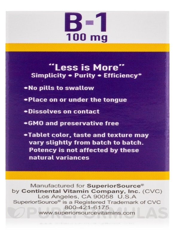 NO SHOT B-1 100 mg - 100 MicroLingual® Tablets - Alternate View 9