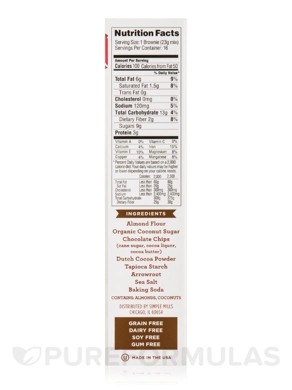 Almond Flour Brownie Mix - 12.9 oz (368 Grams) - Alternate View 2