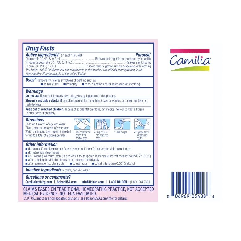 Camilia® (Teething Relief) - 15 Doses (0.034 fl. oz each) - Alternate View 5