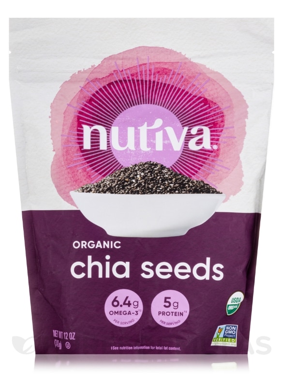 Organic Black Chia Seeds - 12 oz (340 Grams)