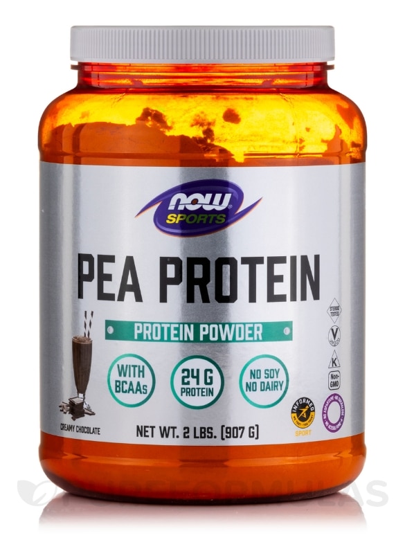 NOW® Sports - Pea Protein, Dutch Chocolate - 2 lbs (907 Grams)