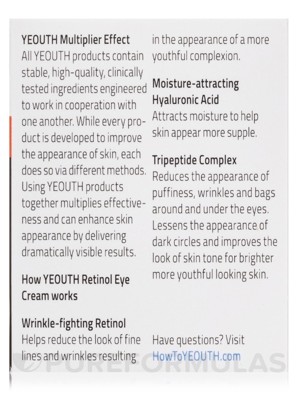 Retinol Eye Cream with Hyaluronic Acid and Tripeptide Complex - 1 fl. oz (30 ml) - Alternate View 7