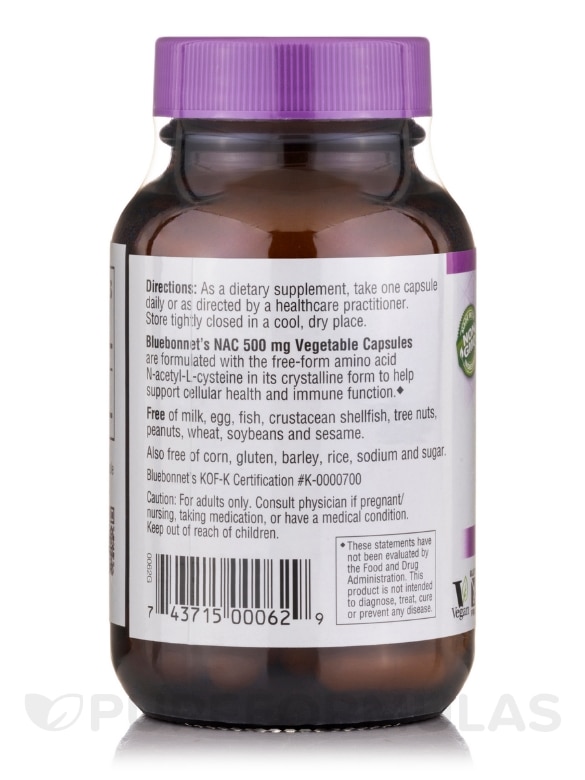 NAC 500 mg - 30 Vegetable Capsules - Alternate View 2