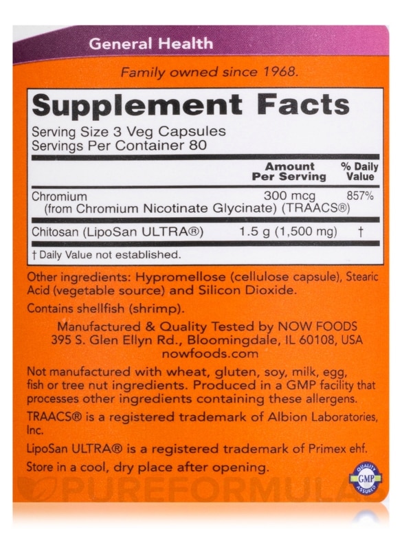 Chitosan 500 mg with Chromium - 240 Veg Capsules - Alternate View 3