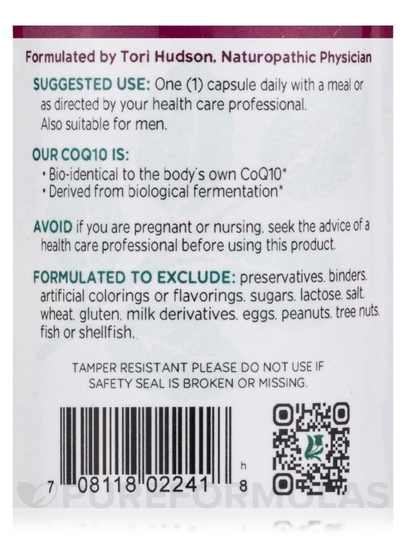 CoQ10 Extra 100 mg - 60 Vegetarian Capsules - Alternate View 4