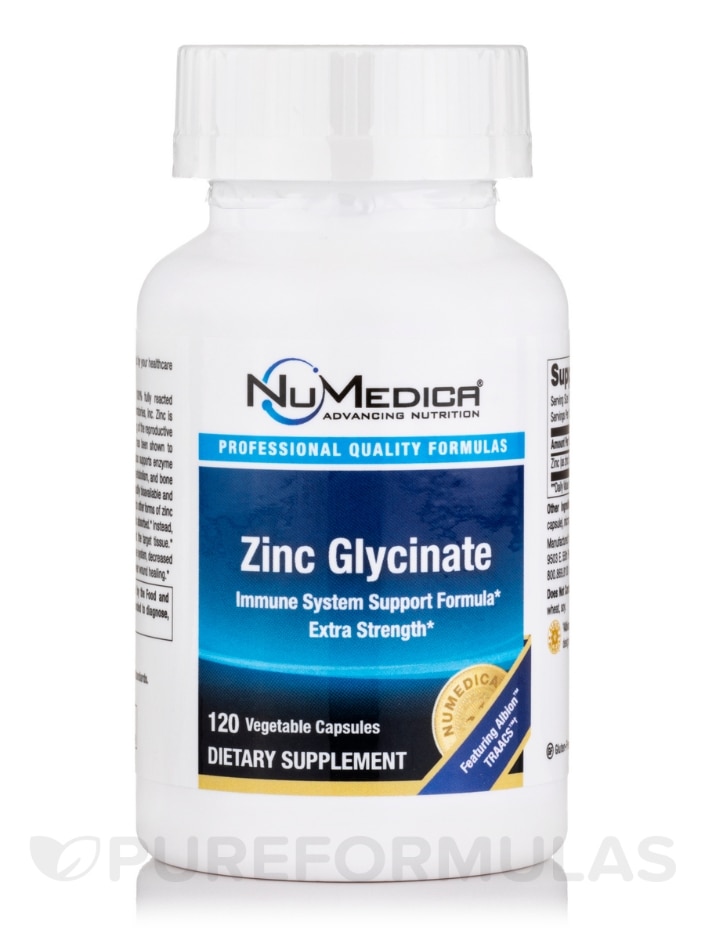 Zinc Glycinate - 120 Vegetable Capsules