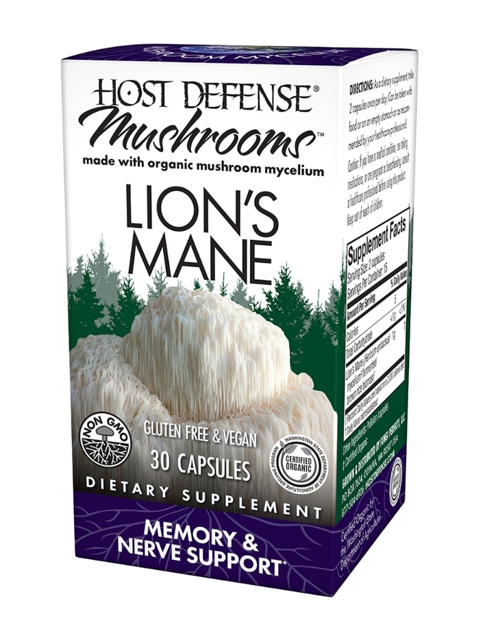 Organic Lion's Mane - 30 Vegetarian Capsules - Alternate View 1