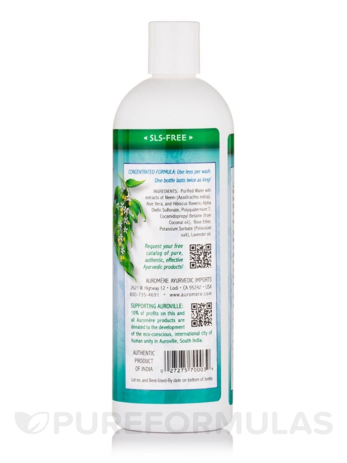 Ayurvedic Aloe Vera-Neem Shampoo - 16 oz (473 ml) - Alternate View 1