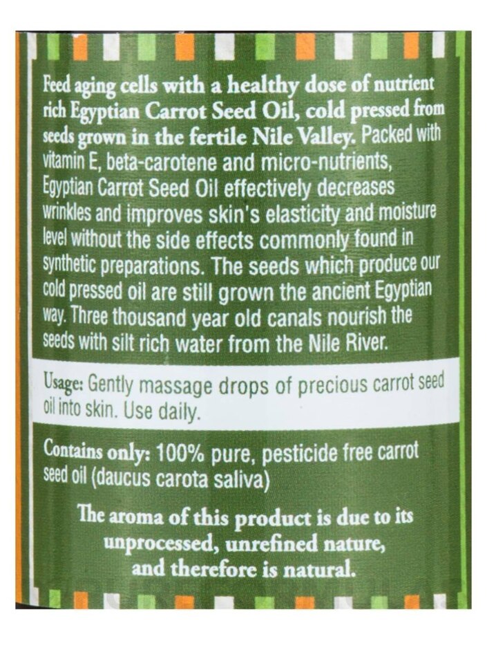 Egyptian Carrot Seed Oil - Cold Pressed Oil - 2 oz (59 ml) - Alternate View 3