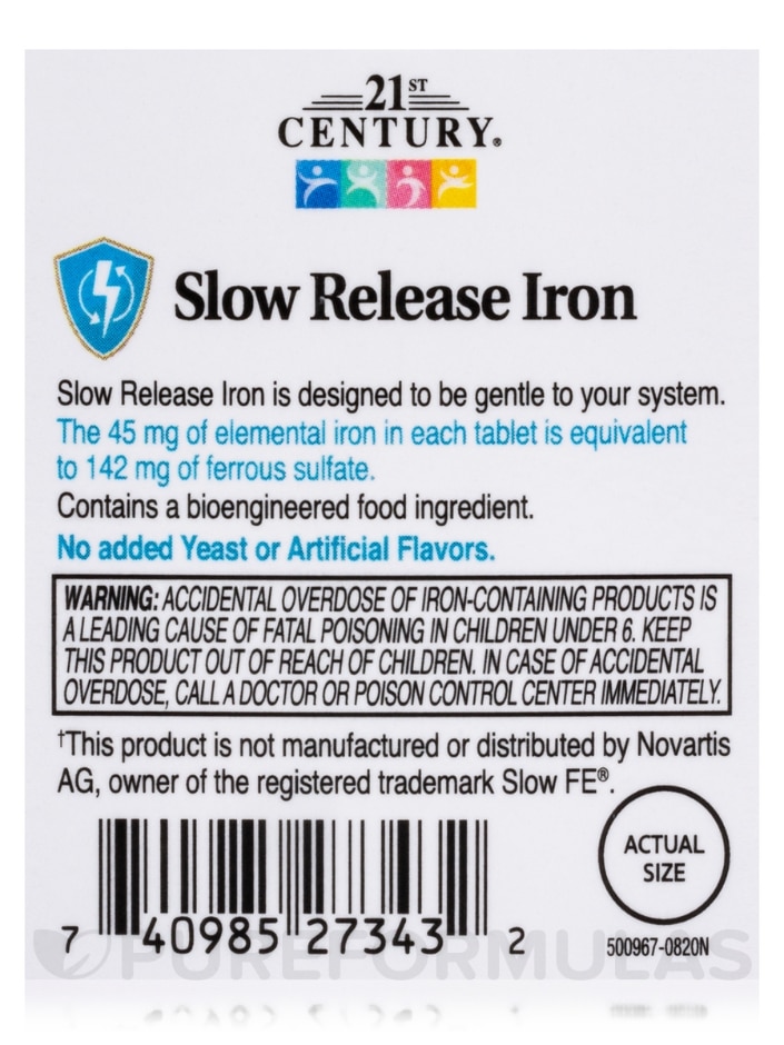 Slow Release Iron - 60 Tablets - Alternate View 5