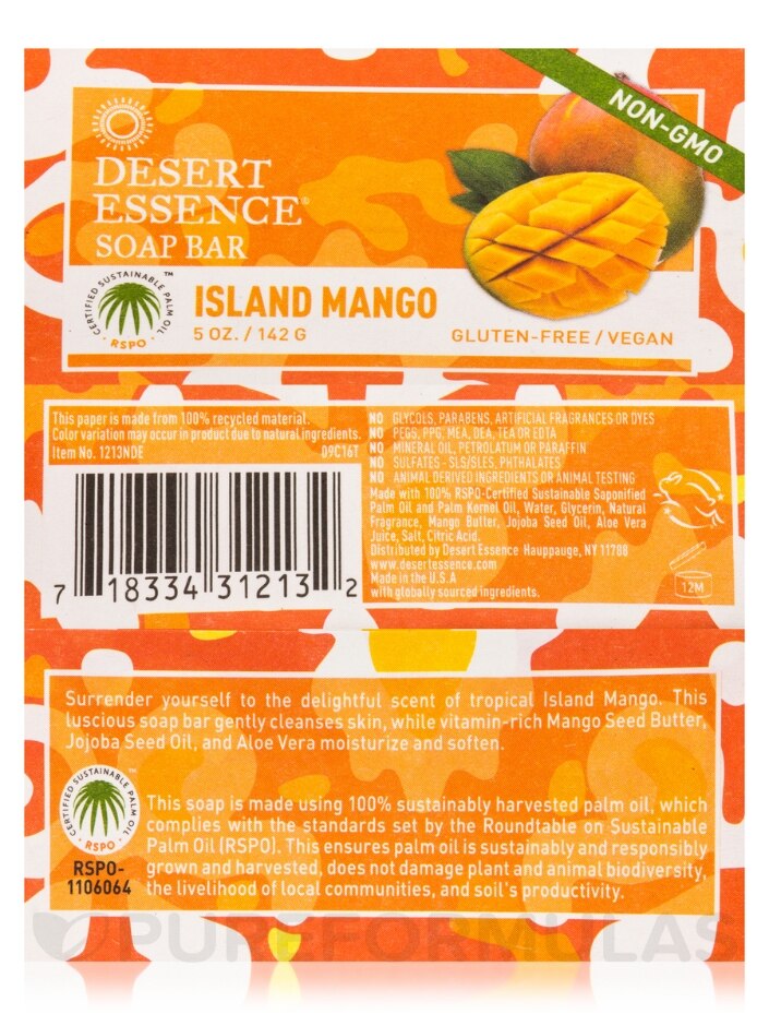 Island Mango Soap Bar - 5 oz (142 Grams) - Alternate View 5