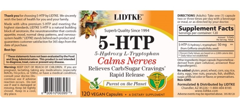 5-HTP - 60 Vegan Capsules - Alternate View 1