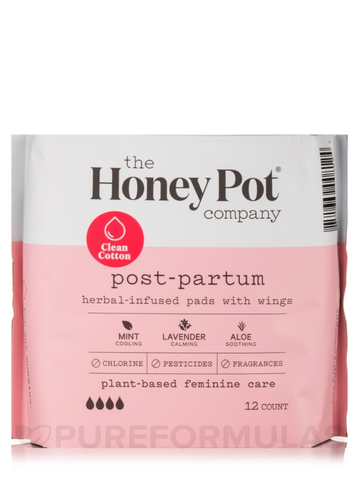 Postpartum Herbal Pads - 12 Count