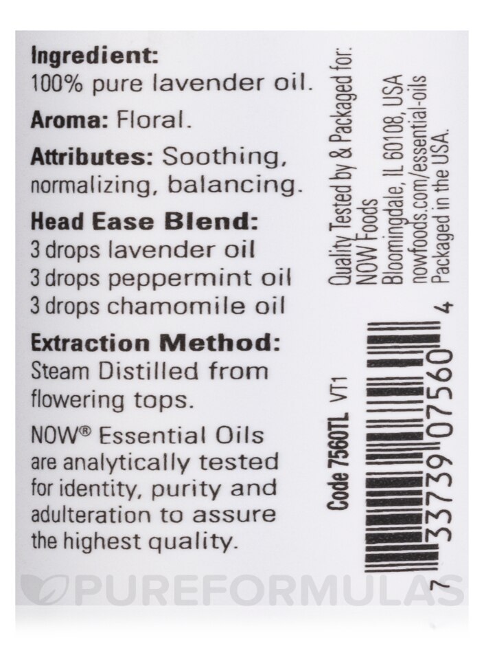 NOW® Essential Oils - Lavender Oil - 1 fl. oz (30 ml) - Alternate View 3